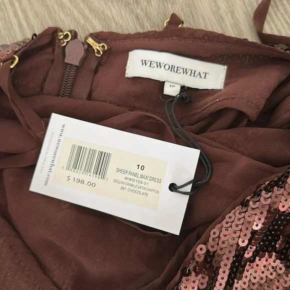 NWT WeWoreWhat Sheer Panel Maxi Dress - Picture 7 of 7